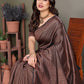 Vedant Vastram Litchi Silk Banarasi Silk Saree - Black | Swadesiicart