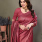 Vedant Vastram Litchi Silk Banarasi Silk Saree - Maroon | Swadesiicart