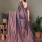 Vedant Vastram Litchi Silk Banarasi Silk Saree - Navy | Swadesiicart