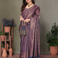 Vedant Vastram Litchi Silk Banarasi Silk Saree - Navy | Swadesiicart