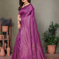 Vedant Vastram Litchi Silk Banarasi Silk Saree - Purple | Swadesiicart