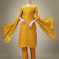 Jyoti Fashion Women's Yellow Cotton Blend Embroidery & Sequence work Kurta with Trouser & Dupatta | Swadesiicart