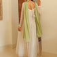 Janasya Women's White Chiffon Lurex Foil Printed Festive Anarkali Kurta Set | Swadesiicart