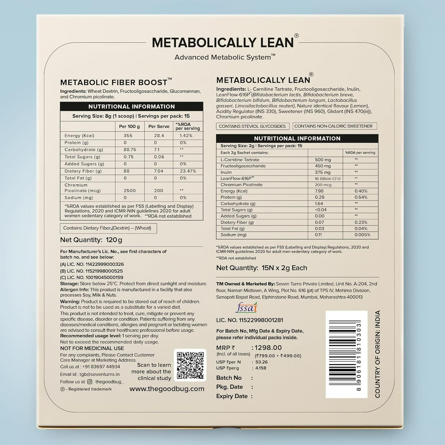 The Good Bug Metabolically Lean Advance Metabolic System Weight Loss For Women & Men | Swadesiicart
