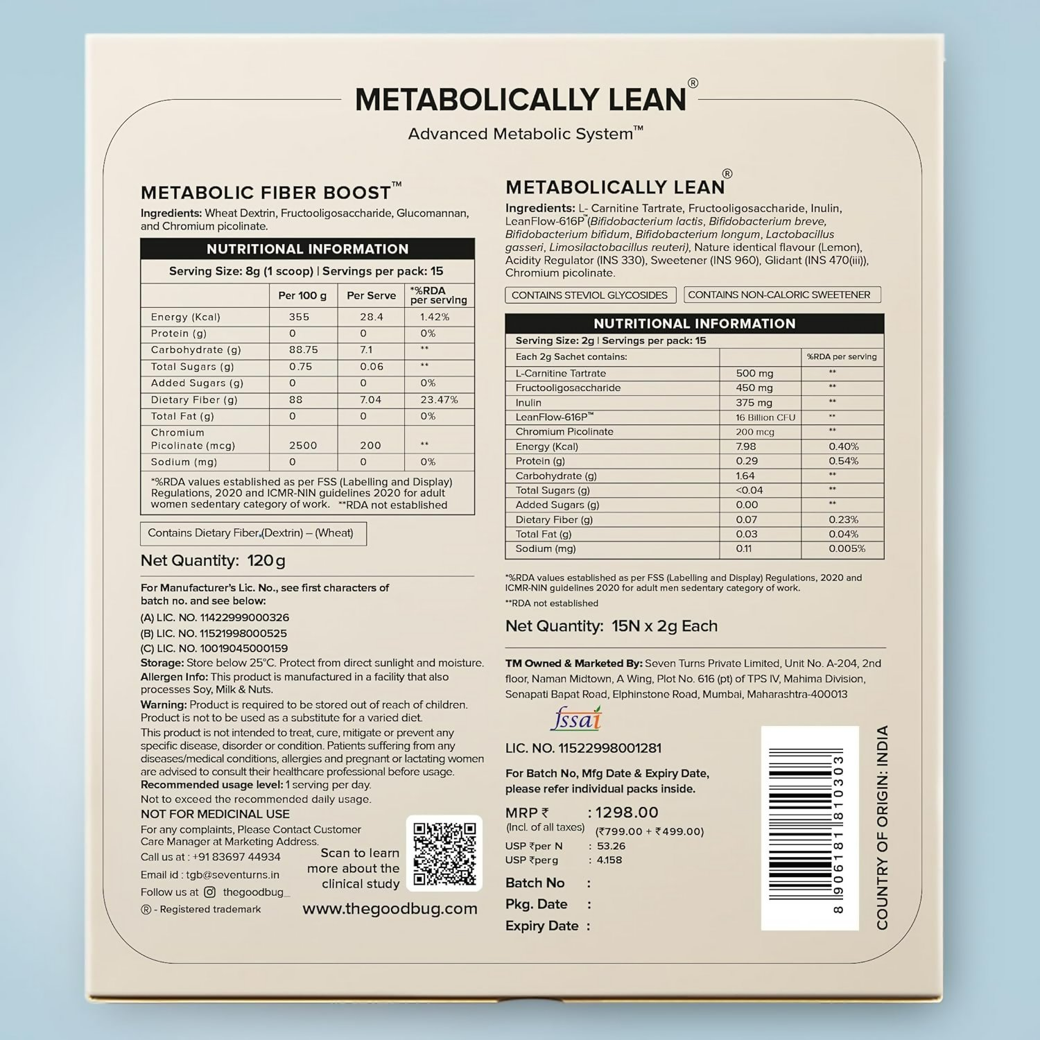 The Good Bug Metabolically Lean Advance Metabolic System Weight Loss For Women & Men | Swadesiicart