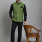Even Apparels Nehru Jacket With Welt Pockets - Olive | Swadesiicart