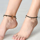 Mominos Fashion Kamal Johar Black Beads Anklets | Swadesiicart
