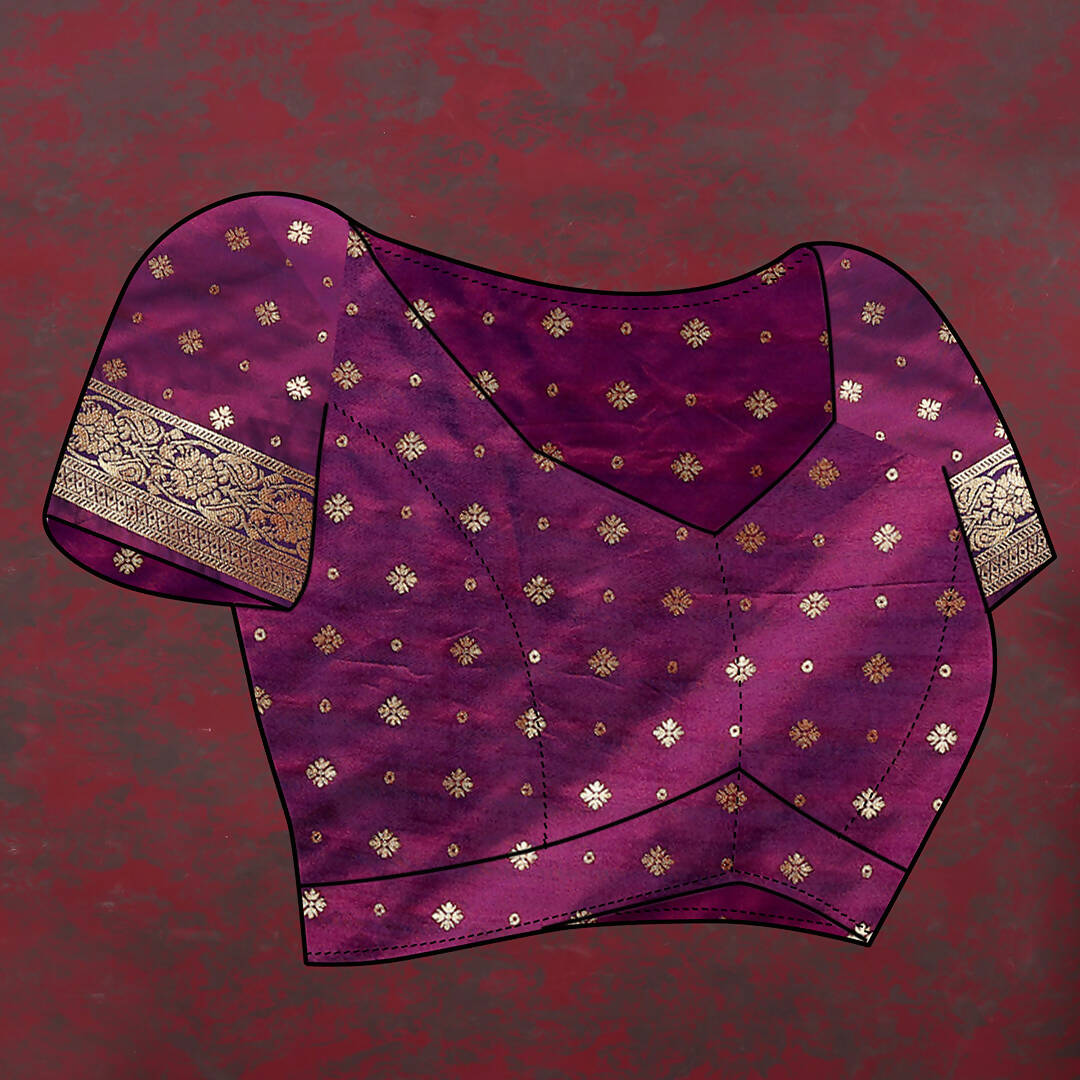 Lorenvalley Fashion Magenta & Wine Patola Silk Woven Design Meenakari Weaving Saree - Swadesiicart