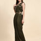 Green Polyester Solid Ready to Wear Saree with stitched Blouse - Nita | Swadesiicart