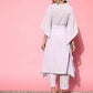 Ahalyaa Women Floral Poly Crepe Belted Detail Kurta Set | Swadesiicart
