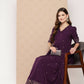 Ahalyaa Women's Traditional wear Ethnic Dress - Burgundy | Swadesiicart
