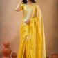 Exclusive Collection Beautiful Yellow Tissue Silk Hand Weaving Handloom Saree With Running Blouse Piece - Swadesiicart