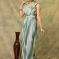 Sea Green Polyester Solid Ready to Wear Saree with stitched Blouse - Aayan | Swadesiicart