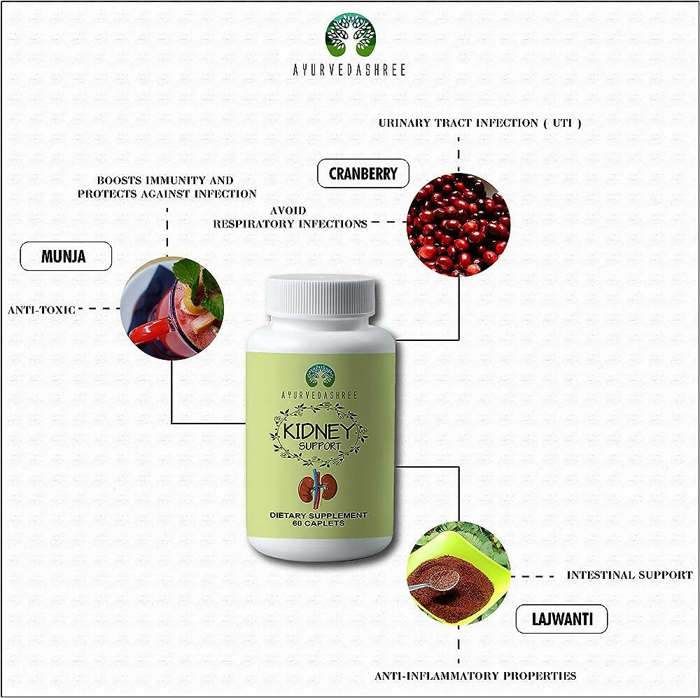 Ayurvedashree Kidney Support Caplets - Swadesiicart