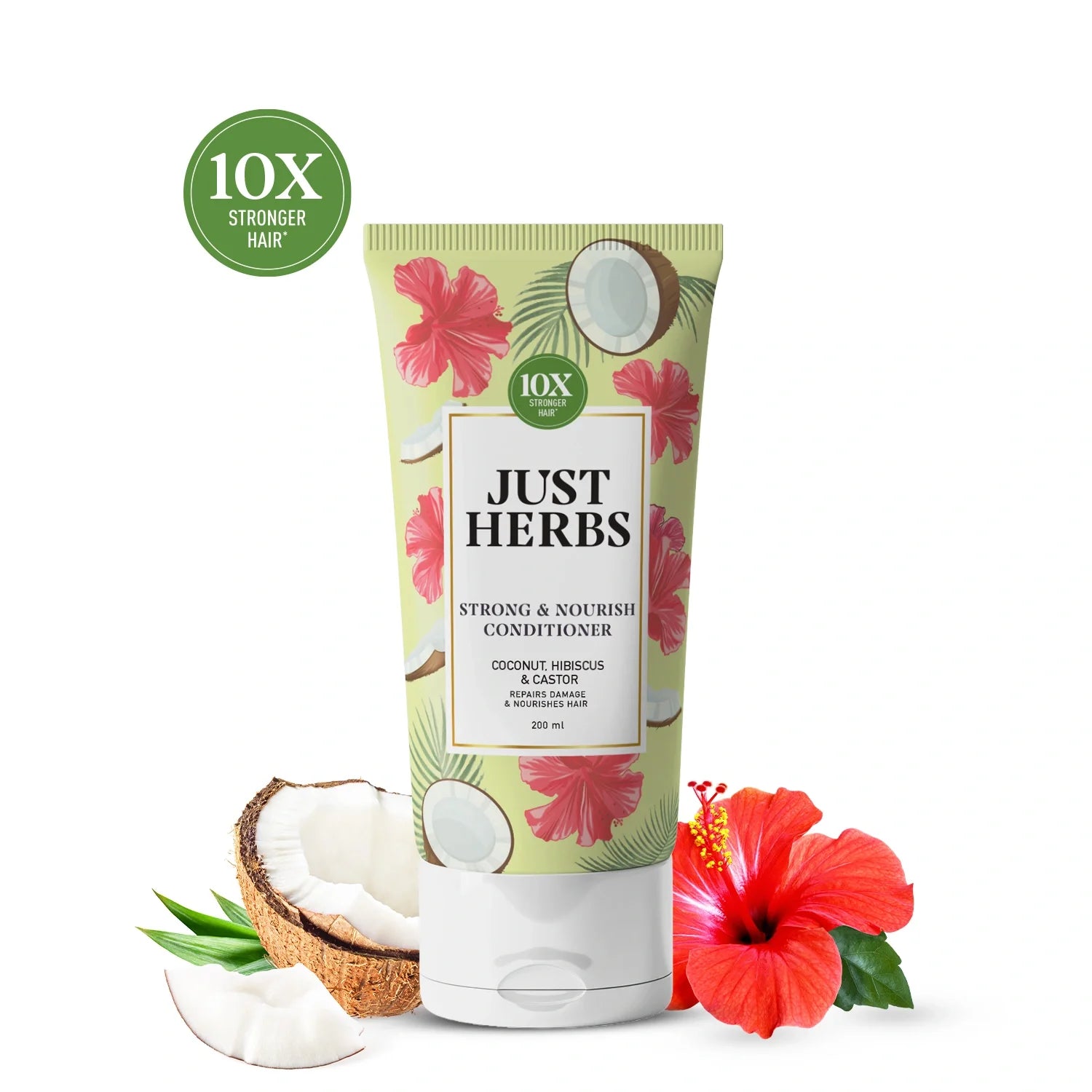 Strong & Nourish Conditioner | Coconut, Hibiscus, Castor & 13 Herbs