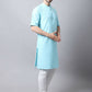 Even Apparels Black Pure Cotton Men's Kurta With Band Collar | Swadesiicart