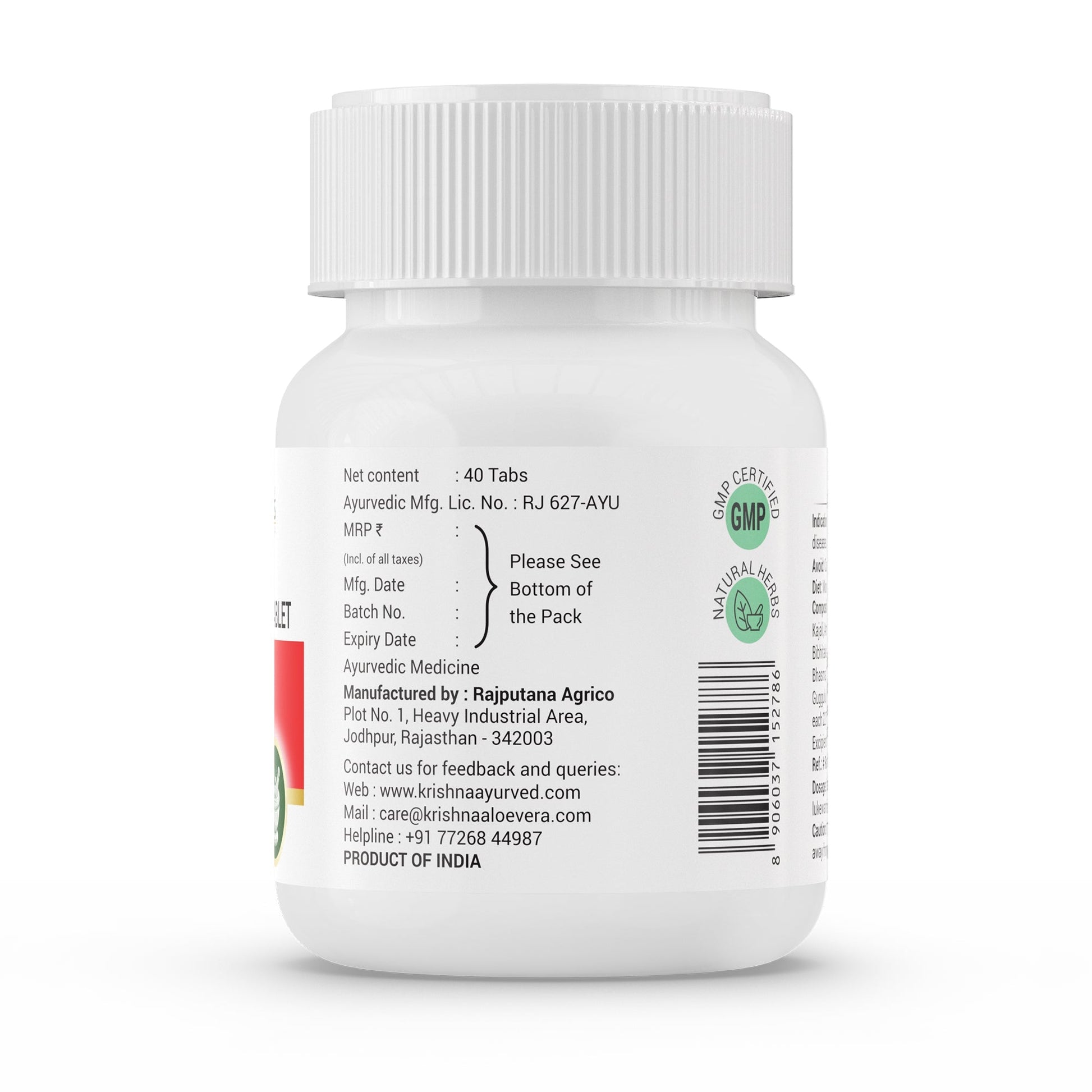 Krishna'S Herbal & Ayurveda SJ Ashwagandha Tablets | Swadesiicart