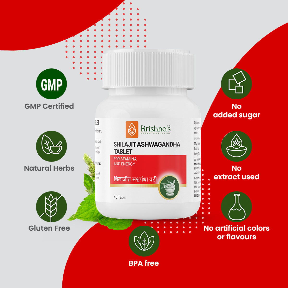 Krishna'S Herbal & Ayurveda SJ Ashwagandha Tablets | Swadesiicart