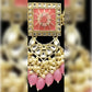 Jewel City Regal Kundan Meena Necklace and Earrings Set with Pink Beads Exquisite Indian Bridal Jewelry Collection | Swadesiicart