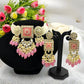 Jewel City Regal Kundan Meena Necklace and Earrings Set with Pink Beads Exquisite Indian Bridal Jewelry Collection | Swadesiicart