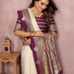 Aastha Fashion Cream Silk Sarees Weaving Saree