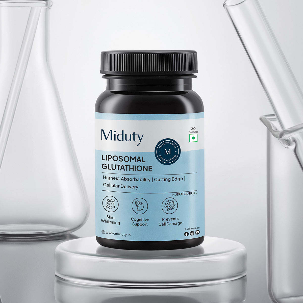 Miduty by Palak Notes Liposomal Glutathione Capsules - Swadesiicart