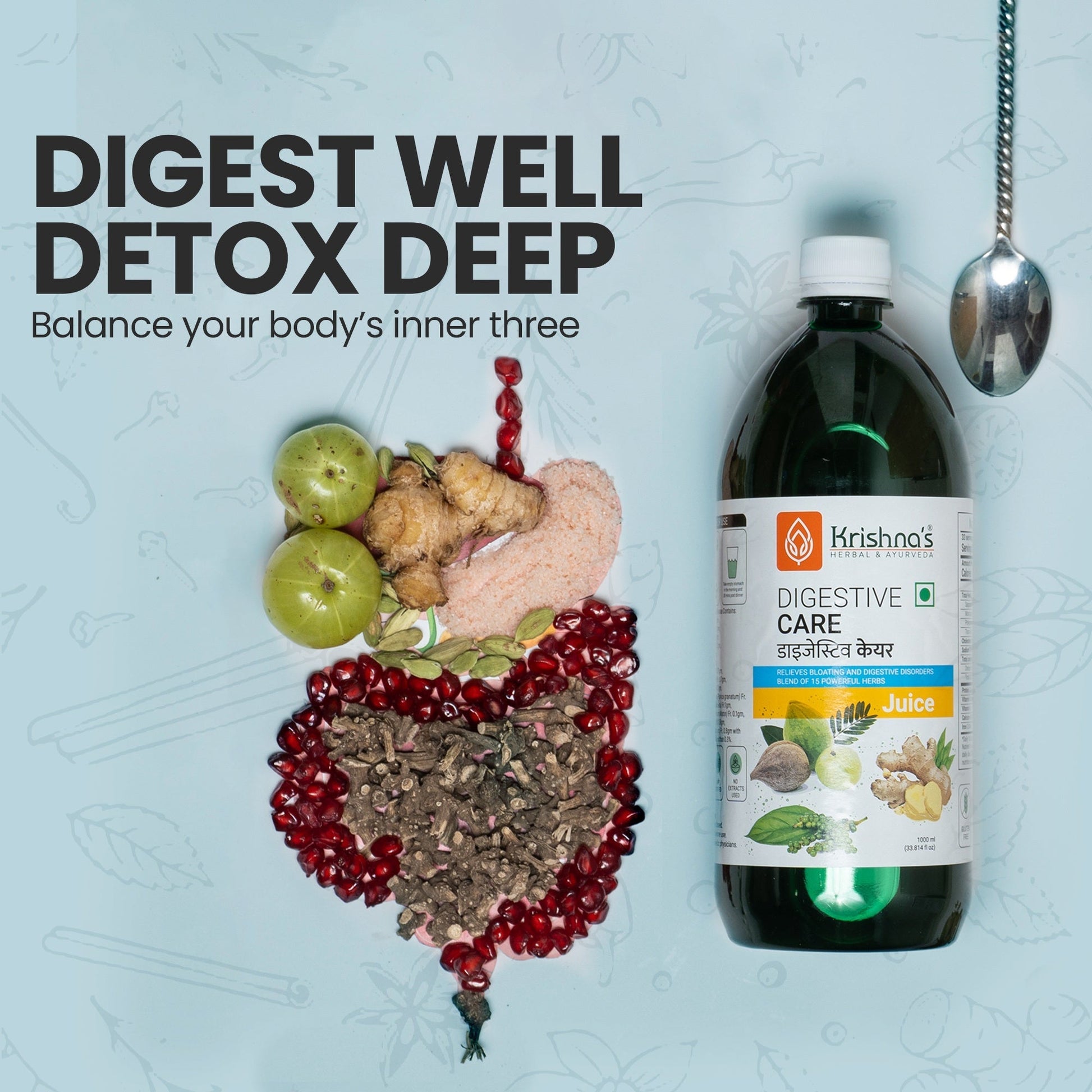 Krishna'S Herbal & Ayurveda Digestive Care Juice | Swadesiicart