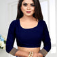 Vedant Vastram Litchi Silk Designer Banarasi Saree - Navy | Swadesiicart