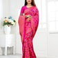 Vedant Vastram Litchi Silk Designer Banarasi Saree - Pink | Swadesiicart