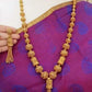 Jewel City Elegant Gold Beaded Tassel Necklace - Traditional Indian Long Chain Jewelry | Swadesiicart