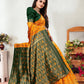 Vedant Vastram Litchi Silk Designer Banarasi Saree - Mustard | Swadesiicart