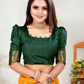 Vedant Vastram Litchi Silk Designer Banarasi Saree - Mustard | Swadesiicart