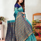 Vedant Vastram Litchi Silk Designer Banarasi Saree - Rama | Swadesiicart