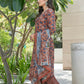 BulBul Fashionista Rust Cotton Kurta Set with Dupatta - Swadesiicart