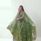 Aastha Fashion Pista Green Butterfly Net Tone To Tone Cotton Thread Work And Sequence Work Embroidery Wedding Wear Lehenga Choli