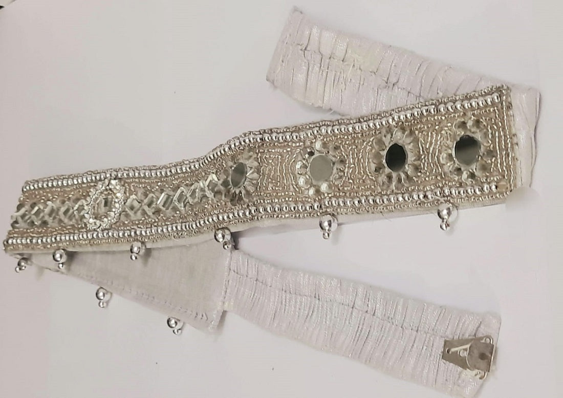 Elite Trading Silver Sari/Dress Fabric Belt | Swadesiicart