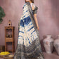 Anaita Navy Soft Satin Silk Saree With Zari Weaving Work