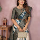 Anaita Blue Soft Satin Silk Saree With Zari Weaving Work