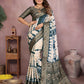Anaita Blue Soft Satin Silk Saree With Zari Weaving Work