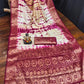 Anaita Magenta Soft Satin Silk Saree With Zari Weaving Work