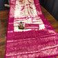 Anaita Pink Soft Satin Silk Saree With Zari Weaving Work