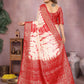 Anaita Red Soft Satin Silk Saree With Zari Weaving Work
