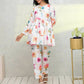 Myshka Women White Printed Romantic Florals Co-Ords - Swadesiicart