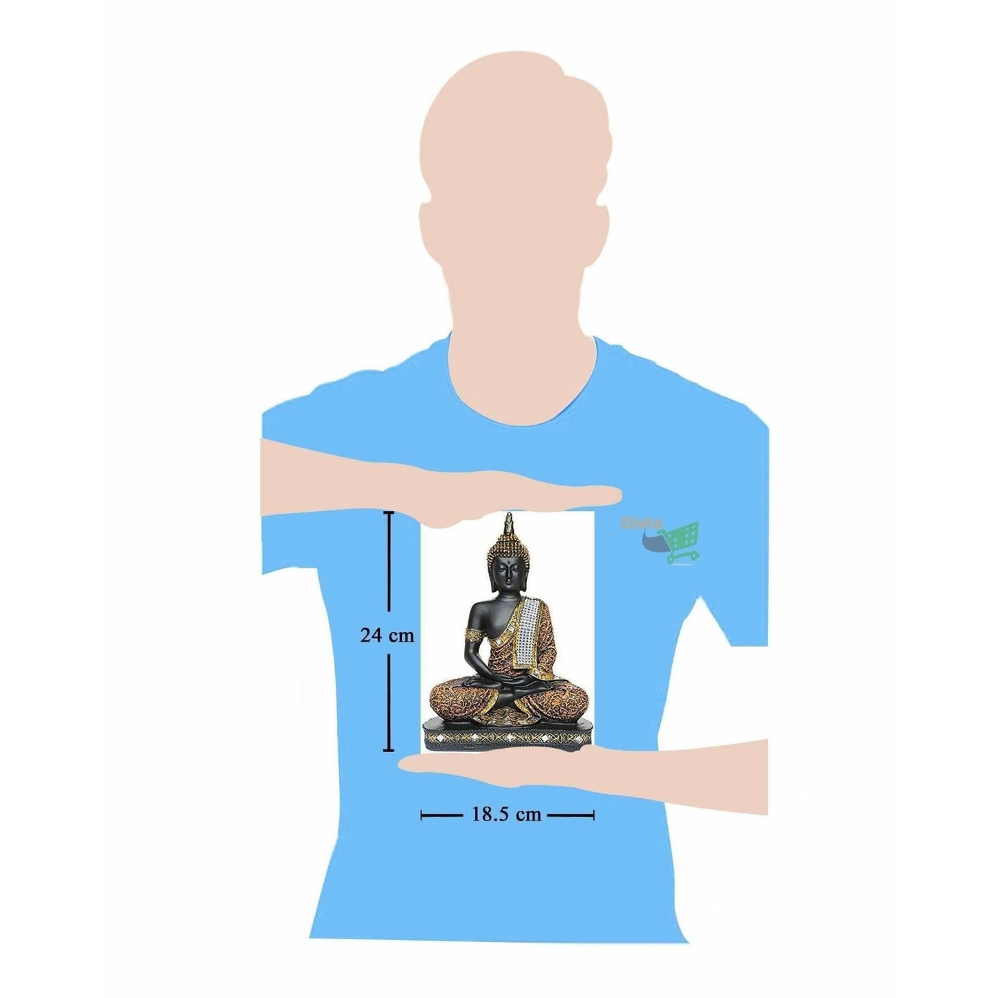Sitting Buddha Idol Statue - Showpiece | Swadesiicart