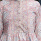 Light Pink Rayon Floral Printed Top with Matching Bottom - Eesha - Swadesiicart
