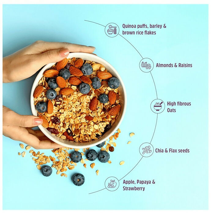 MuscleBlaze Fit High Protein Muesli - Fruits & Nut - Swadesiicart