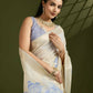Vishnu Weaves Women's Blue Muga Cotton Thread Woven Saree with Blouse - Swadesiicart