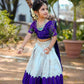 Jyoti Fashion Classy Blue Heavy Chenille Sequins Embroidered Kids Lehenga Choli Set | Swadesiicart