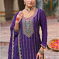Anaita Purple Premium Embroidery Dhaga Sequin Work Ready Made Suit