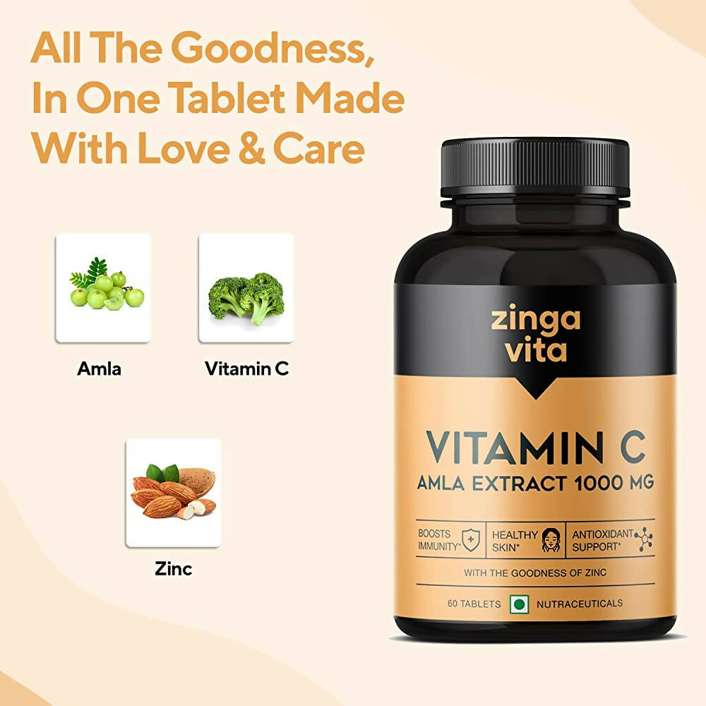 Zingavita Vitamin C 1000 mg Tablets with Amla Extract | Swadesiicart
